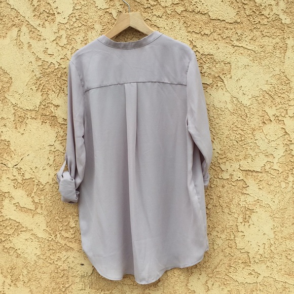 Grey Vneck Blouse - Picture 5 of 6